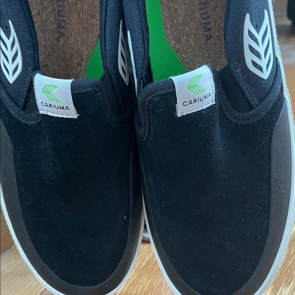 Cariuma Slip-On Sneakers in Black with White Accents - Picture 3 of 6